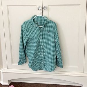 Green light button down shirt